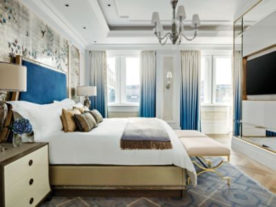 Langham London Sterling Suite master bedroom